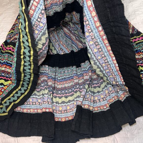 Double D Ranch Maxi Skirt Size L Colorful Multi-print Stretch Long Western Rodeo - Picture 5 of 14